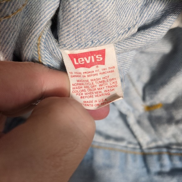 VTG Heritage Levi's Trucker Jacket 70506-0211 Denim Mens S Light Wash USA‎ 70s - Picture 8 of 9